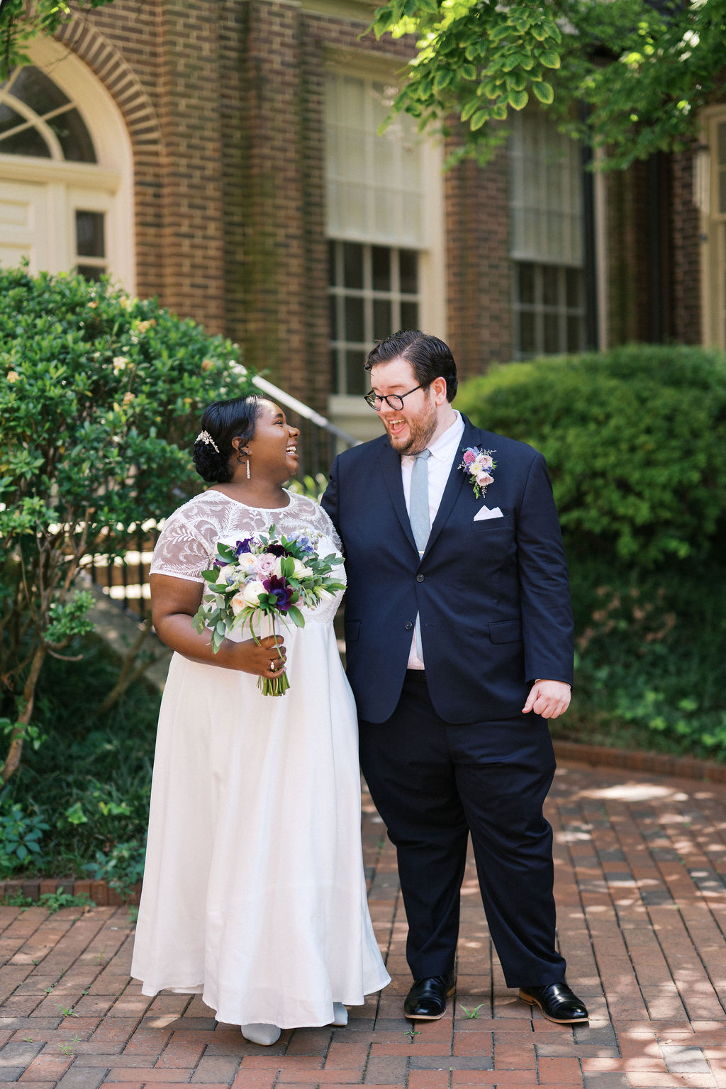 Intimate wedding first look photography