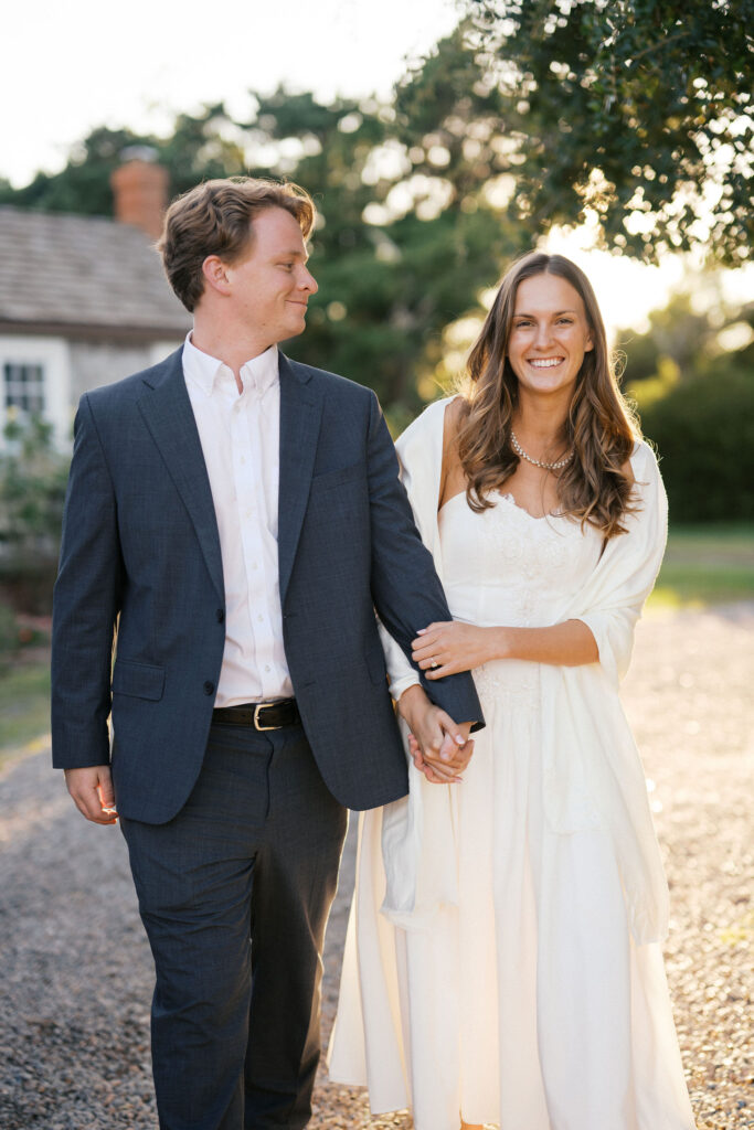 bride and groom during their wedding rehearsal dinner at the berkley manor
