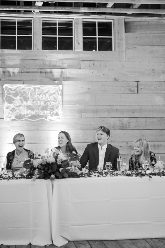 bride and groom during their wedding rehearsal dinner at the berkley manor