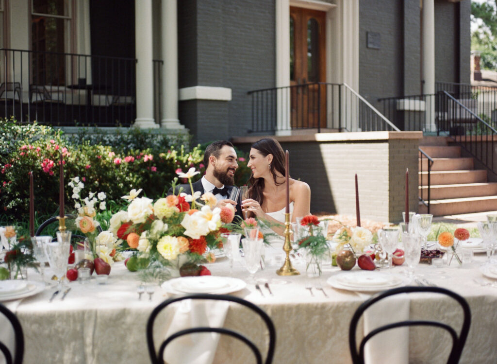 heights house outdoor wedding reception