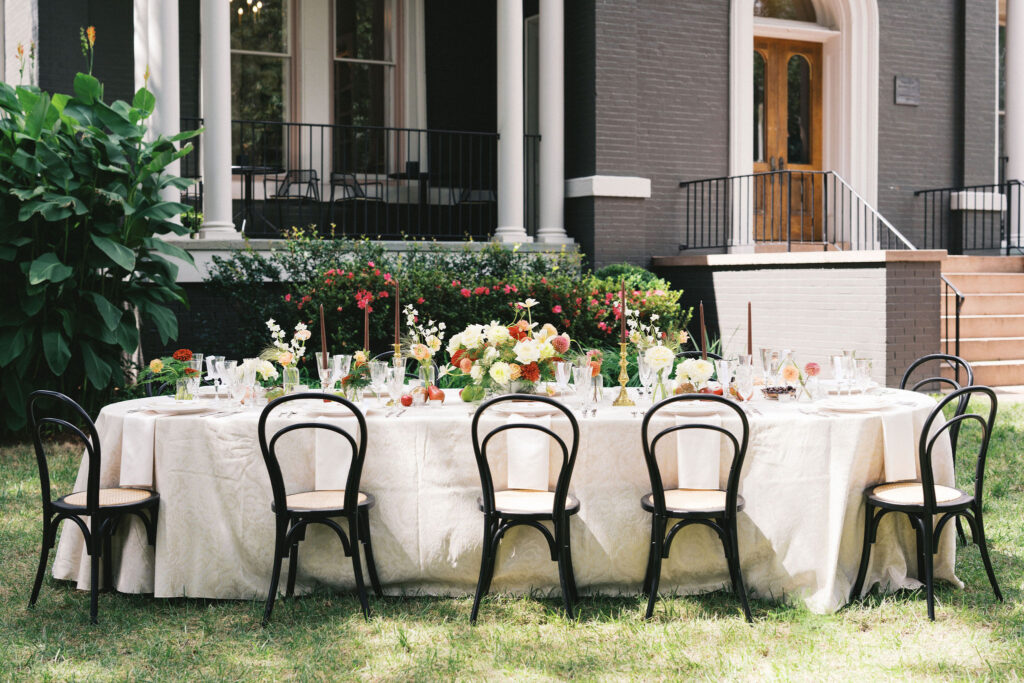 heights house outdoor wedding reception