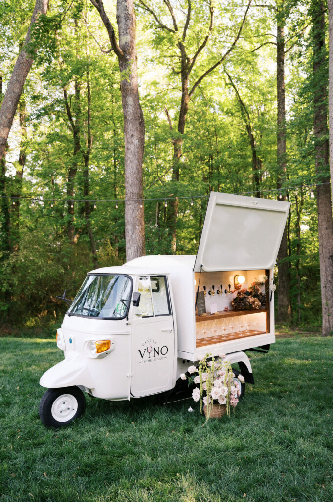 cute beverage cart for cocktail hour
